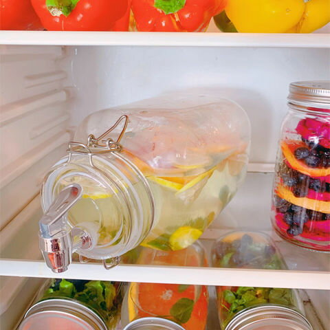 冷水壺 玻璃冰箱冷水壺水杯夏季家用大容量果汁自制飲料帶水龍頭涼水桶壺