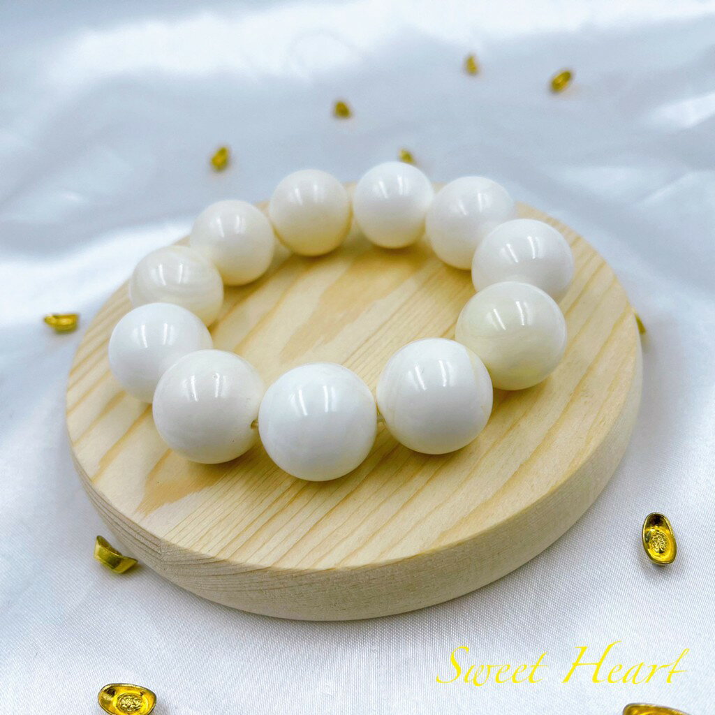 Sweet Heart 田芯開運精選 💯 天然 硨磲 霸氣款 無優化 手珠 手鍊 佛教聖物 消災解厄 逢凶化吉 5