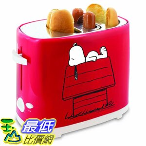 [8美國直購] 烤麵包機 Smart Planet HDT?1S Peanuts Snoopy Hot Dog Toaster, Red B00O58DGSG