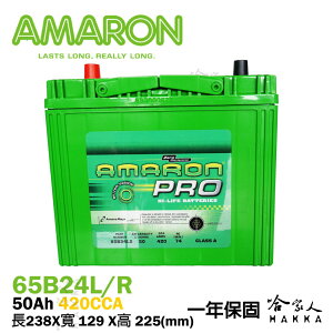 Amaron 65B24L NS60 銀合金 汽車電池 一年保固 46B24L 愛馬龍 電瓶 哈家人【樂天APP下單最高20%點數回饋】