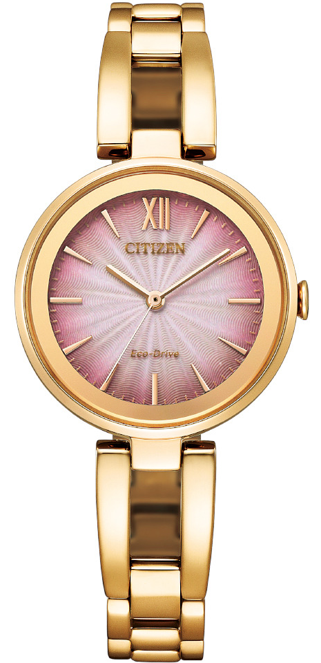 CITIZEN 星辰錶 現代風格光動能腕錶(EM0809-83Z)-28mm-粉紅面鋼帶【刷卡回饋 分期0利率】【APP下單22%點數回饋】