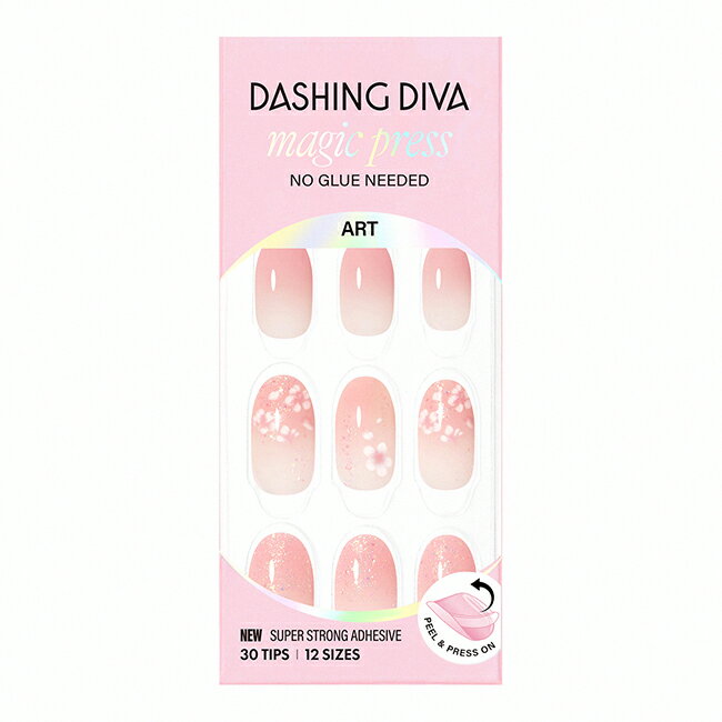 Dashing Diva/M 薄型經典美甲片-花香微風-30片