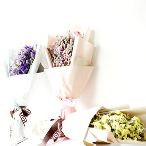 想念 勿忘我情人草混搭韓式干花束 lmdec送禮花束女友生日拍攝花