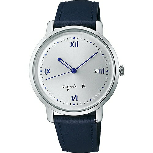 agnes b. marcello系列手寫時標經典腕錶 VJ32-KZD0Z(BG8012X1)-38mm-銀面皮革【刷卡回饋 分期0利率】【APP下單22%點數回饋】
