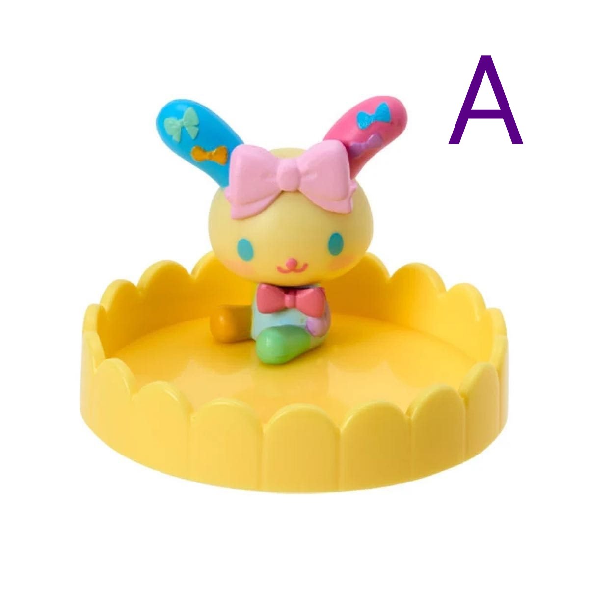 asdfkitty*花小兔 華麗緞帶 造型玩偶擺飾-置物盤(A)-辦公室文具用品-也可當擺飾.裝飾品-日本正版
