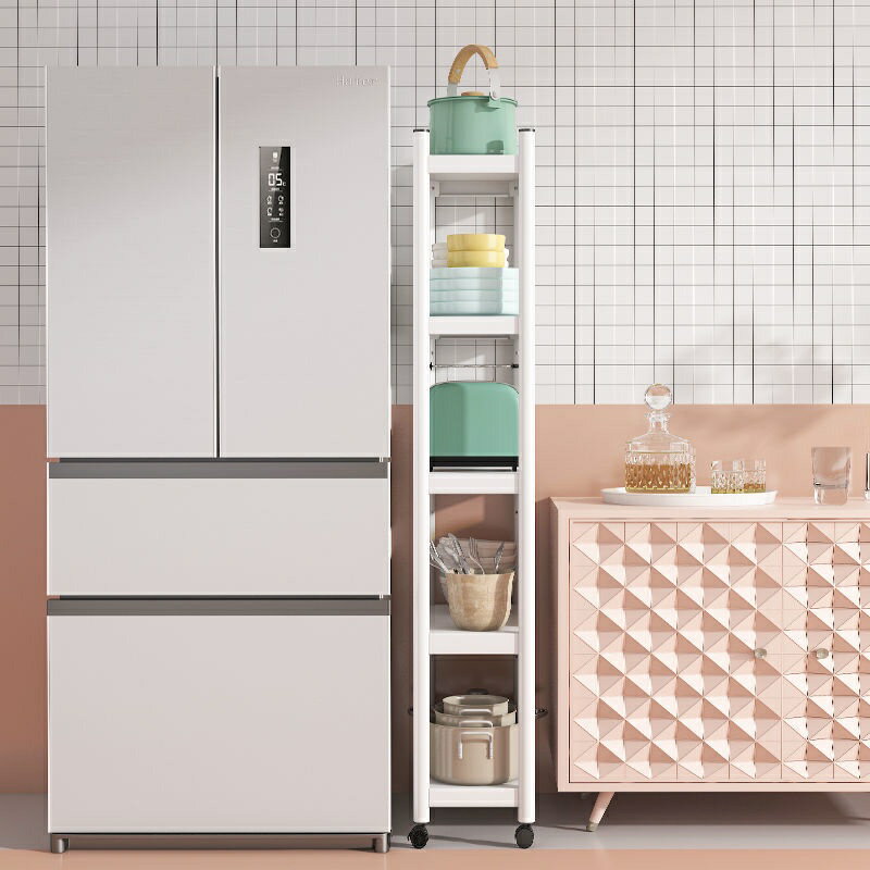 置物架廚房夾縫收納置物架落地多層小型可移動冰箱旁縫隙家用超窄儲物架