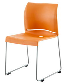 伊媚兒 / 塑鋼/電鍍 / 連腳椅(橘色/黃/淺灰) 風格椅子 餐桌椅 辦公椅 會議椅 茶几椅