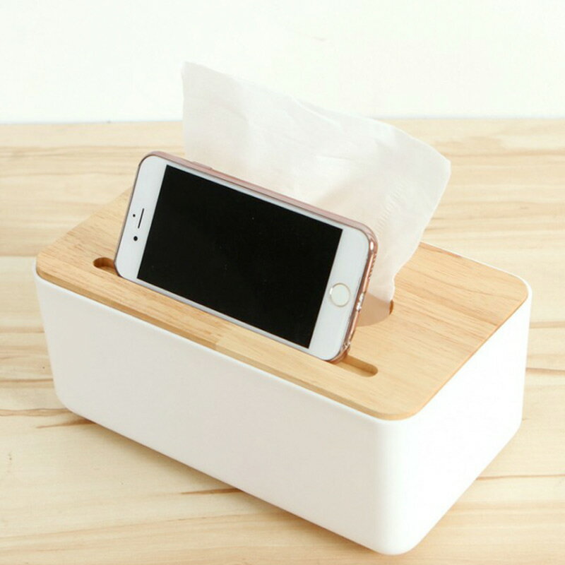 歐式木質簡約家用紙巾盒創意家居餐桌客廳抽紙遙控器收納盒卷紙筒
