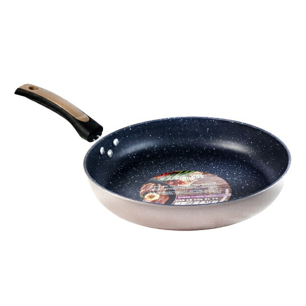 【百樂龍】韓式麥飯石鐵鍋 平底鍋32CM
