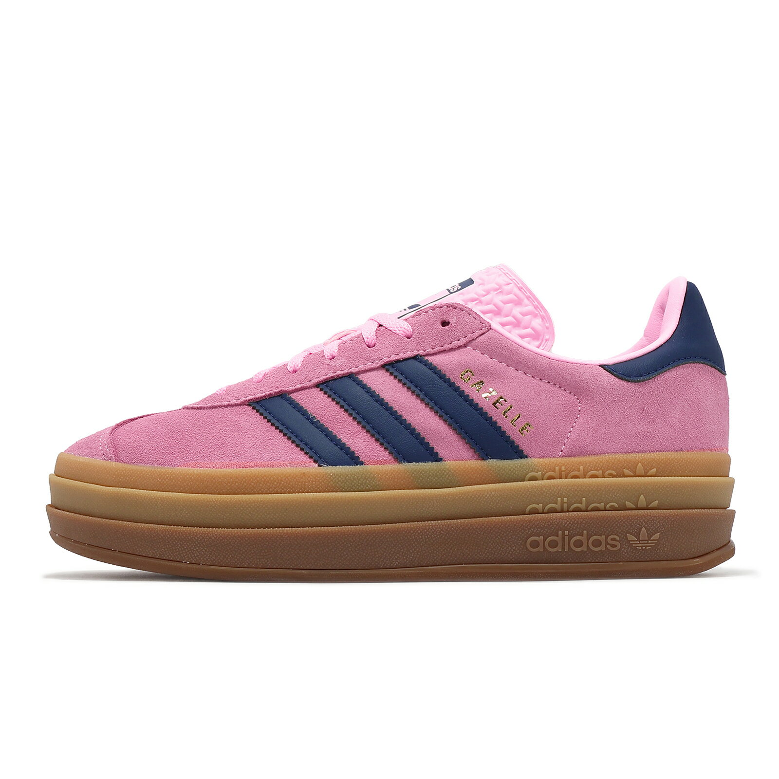 adidas 休閒鞋 Gazelle Bold W 女鞋 粉紅 藍 厚底 膠底 復古 麂皮 愛迪達 H06122
