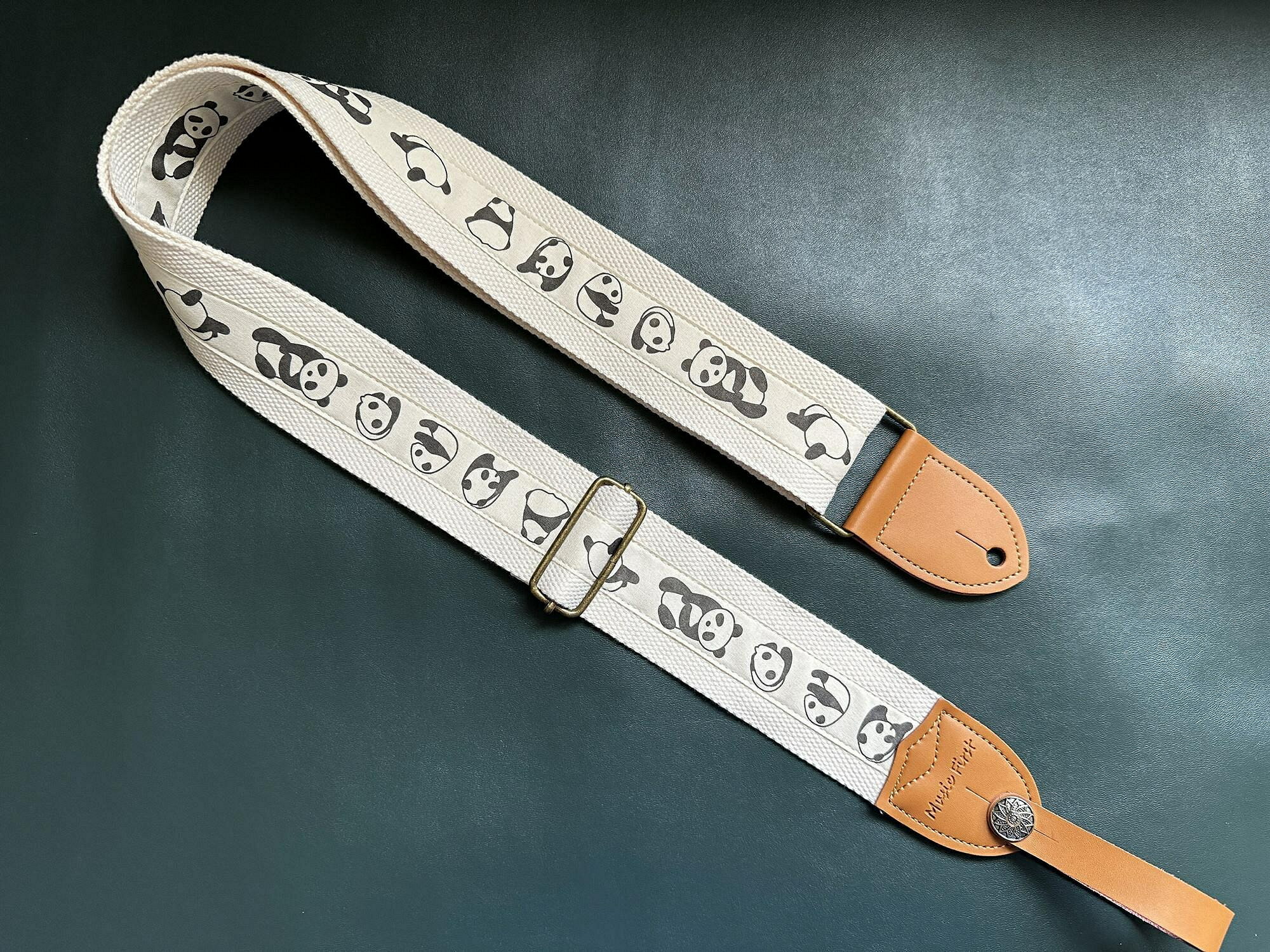 GIGFORU超萌慵懶 卡通熊貓通用吉他背帶貝斯背帶GUITAR STRAP個性