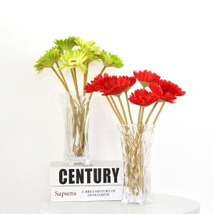 非洲菊假花太陽花套裝花玻璃花瓶客廳擺設塑料花裝飾花卉餐桌花