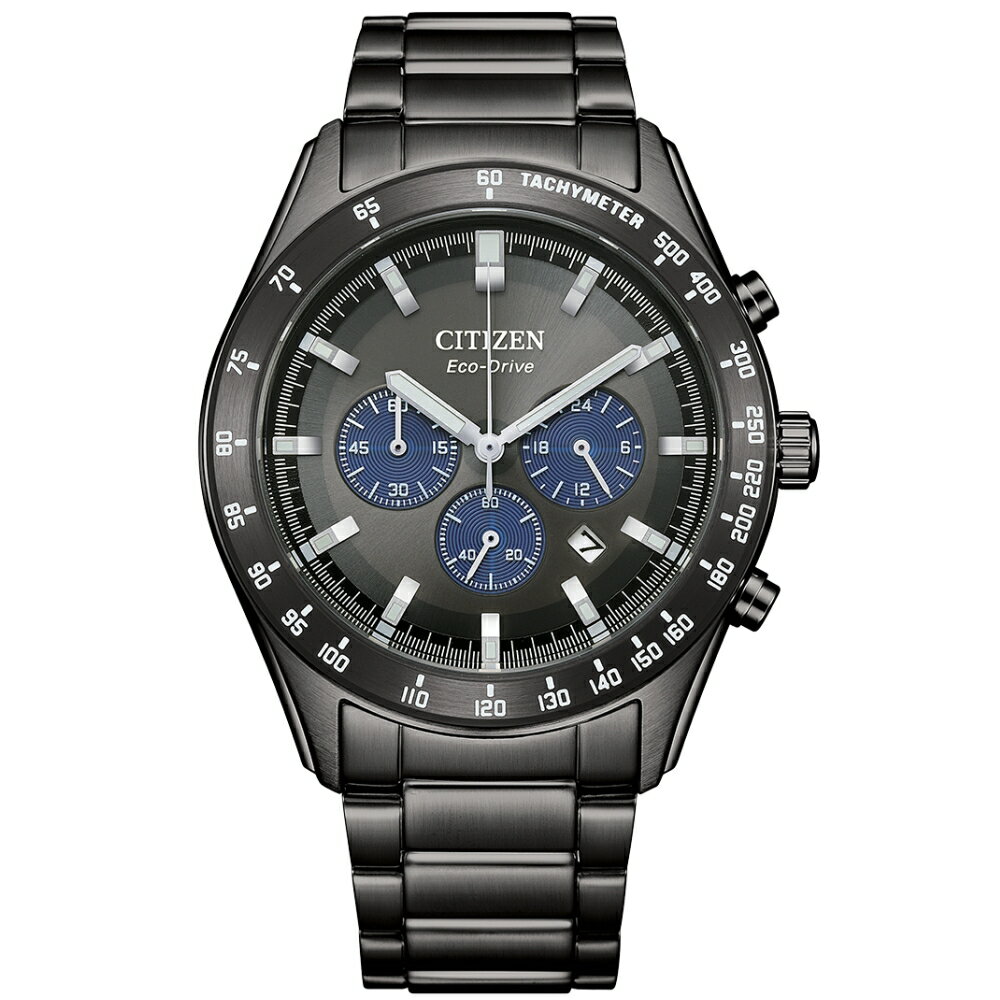 送禮首選★CITIZEN 星辰 黑鋼計時時尚腕錶光動能腕錶CA4677-50H  附提袋【全館滿額折價★APP下單點數4倍送】線上購買享_實體門市同步服務