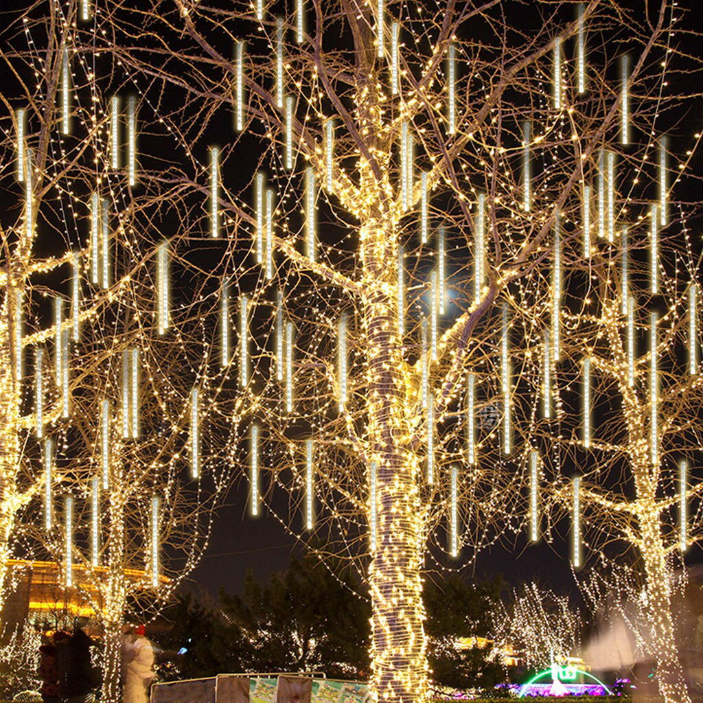 YOLIGHT 3050公分LED流星雨燈貼片鏤空 戶外防水燈串流星雨燈條 戶外燈管流水燈挂樹燈 露營 聖誕 婚禮佈置