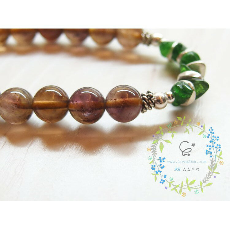 綠光/黃水晶/鉻透輝石/水晶手鍊/925純銀/[晶晶工坊-love2hm] 3