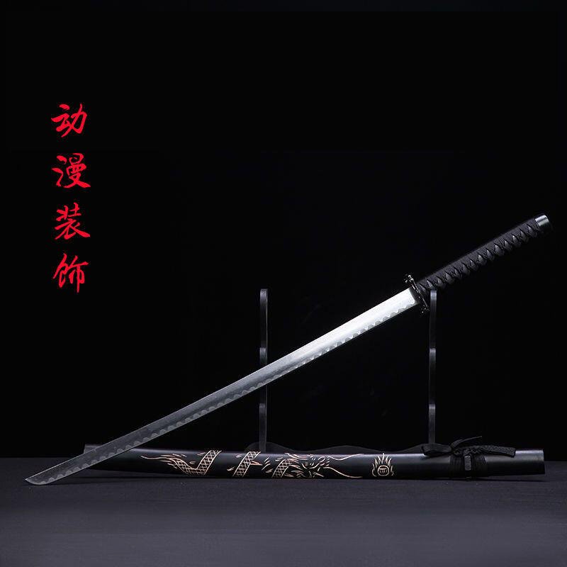【新品】正品手工一體高碳鋼唐橫刃動漫裝飾武術長刀劍影視道具“未開刃” 2