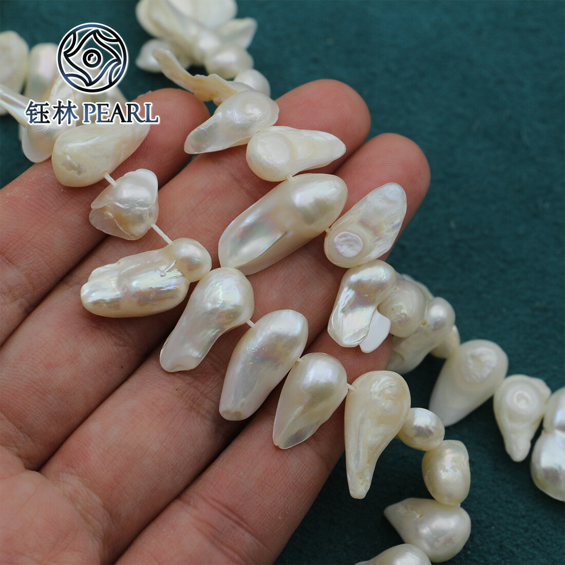 天然淡水珍珠5-9mm貼殼異形珠 強光巴洛克diy不規則飾品珠寶配件