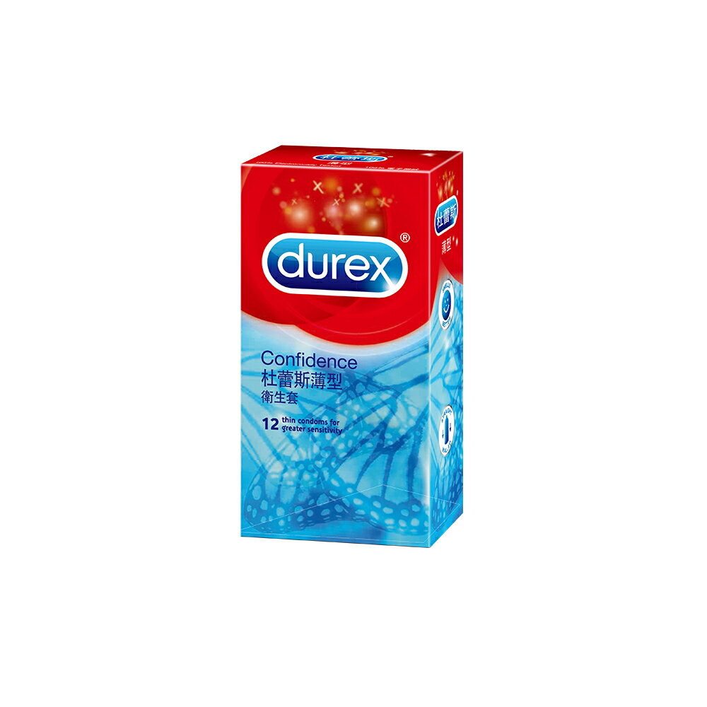 【誠意中西藥局】Durex杜蕾斯 薄型裝12入/盒 保險套 衛生套 避孕套