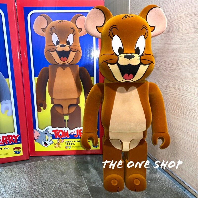 BE@RBRICK JERRY Flocky 傑利鼠貓鼠植絨庫柏力克熊1000% | The One