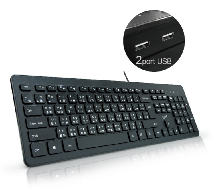 【文具通】停產 售完為止 Z5 薄膜式 雙孔 USB HUB 生活防潑水 有線 鍵盤 E-PCG213【領券滿額再折千7/31止】