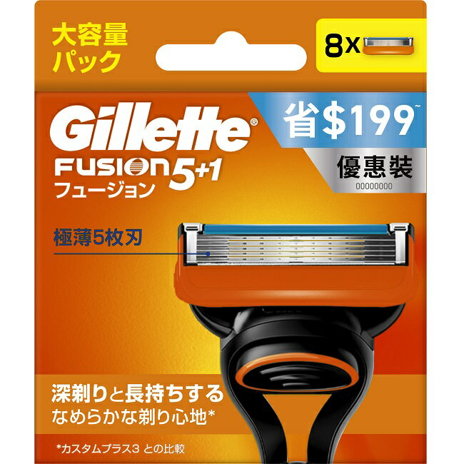 吉列Fusion鋒隱系列刮鬍刀頭 (8刀頭)