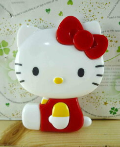 【震撼精品百貨】Hello Kitty 凱蒂貓-KITTY手拿折鏡-側坐圖案-紅色 震撼日式精品百貨