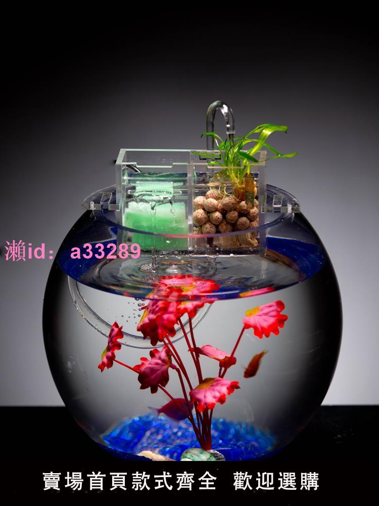 出口德國加厚玻璃魚缸圓形大號小型金魚缸客廳2025新款桌面玻璃缸