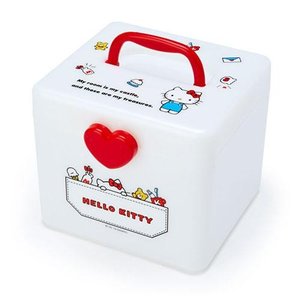 大賀屋 日貨 hello kitty 化妝箱 配件箱 玩具箱 收納箱 KT 凱蒂貓 三麗鷗 正版 L00011368
