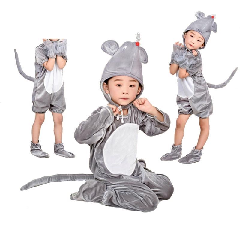 六一元旦兒童舞蹈貓和老鼠服卡通動物表演服小老鼠貓鼠之夜演出服
