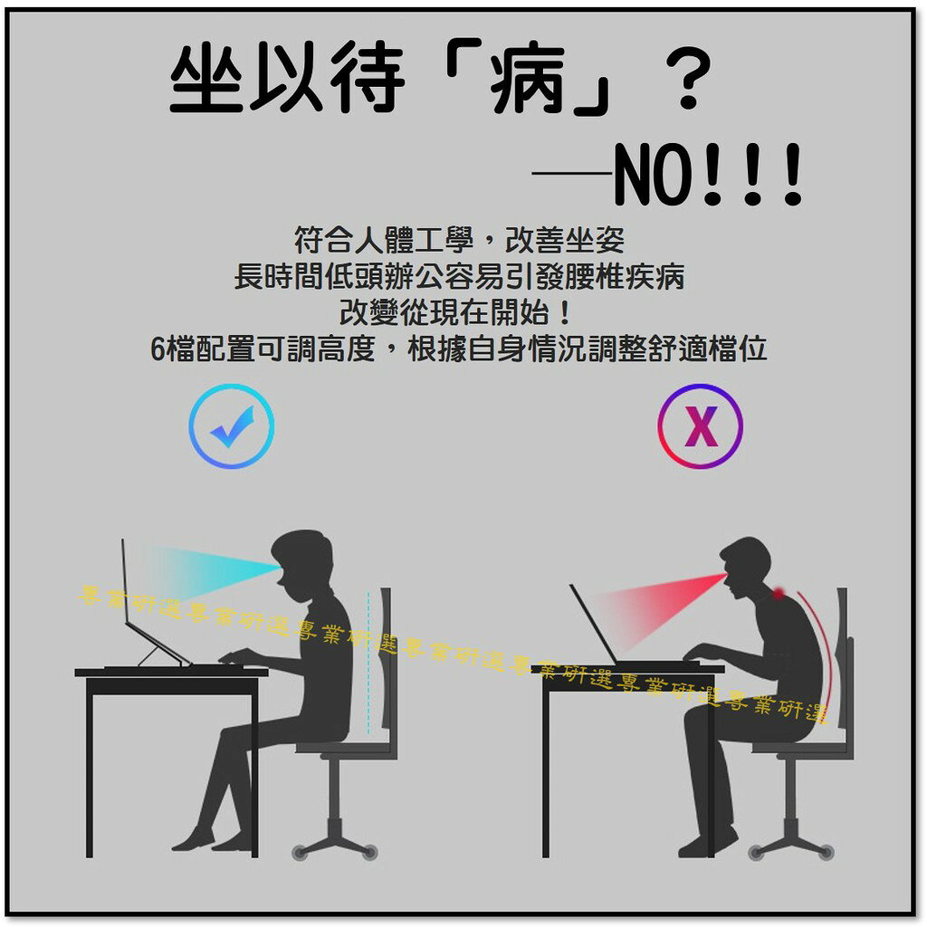 【台灣現貨  】筆電架 筆電支架 平板支架 三色可選 贈送收納袋 多檔調節 矽膠防滑 便攜可折疊 1