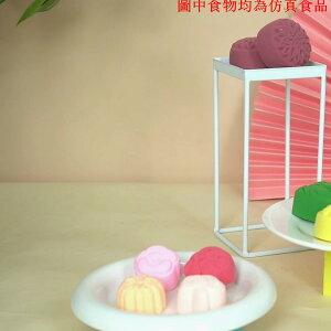 仿真冰皮月餅假糕點模型綠豆糕桂花糕食物道具食品玩具裝飾擺件
