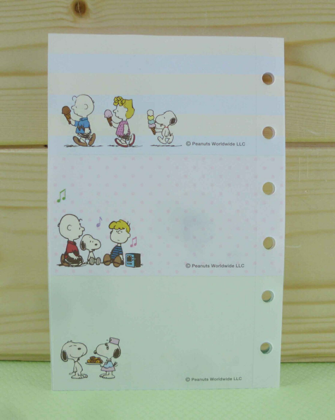 【震撼精品百貨】史奴比Peanuts Snoopy 三切補充內頁 冰淇淋 震撼日式精品百貨