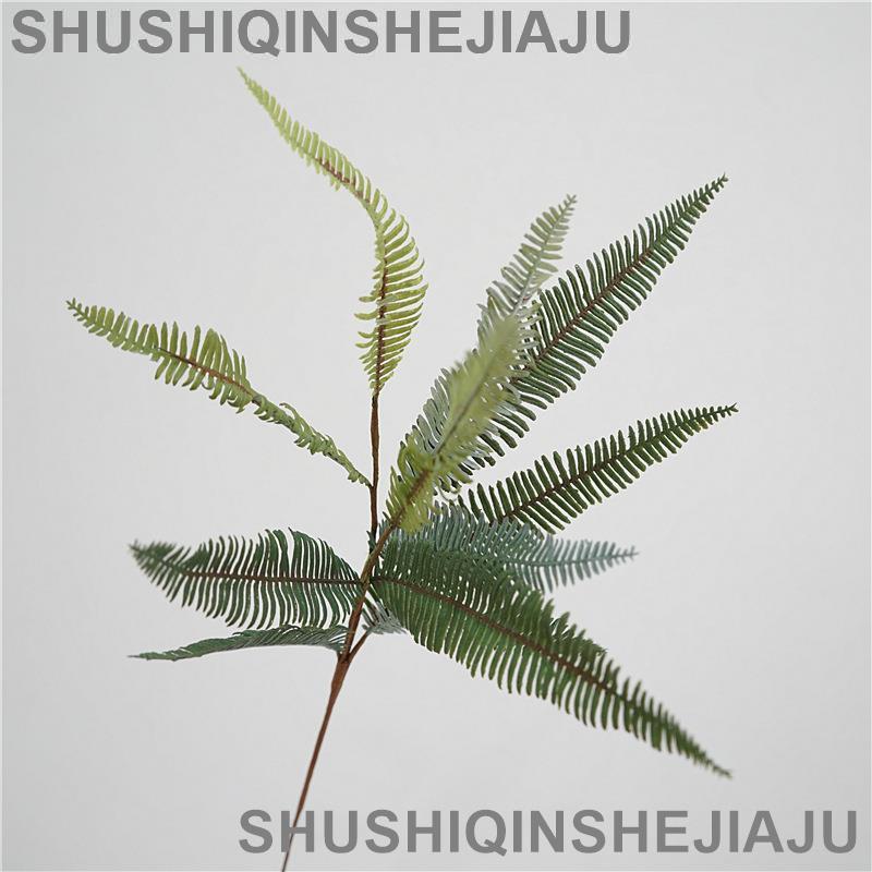滿280元出貨 仿真花 假花 可開發票 北歐ins風模擬綠植葉子大萁葉家居裝飾插花擺件塑膠假花攝影道具