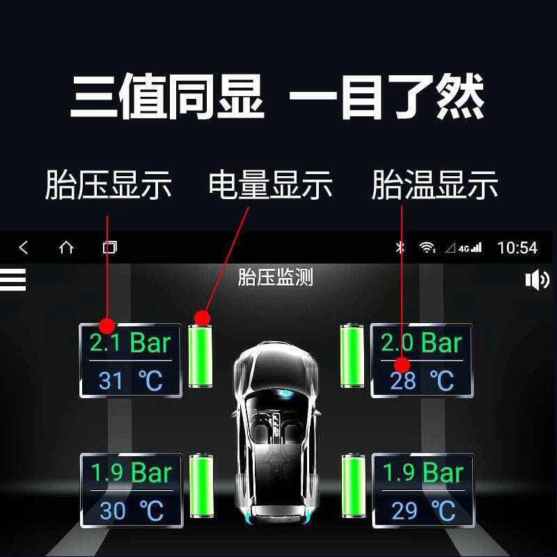 汽車胎壓偵測器 安卓導航大屏專用 胎壓監測器 USB內置外置車機通用 無線TPMS檢測a36