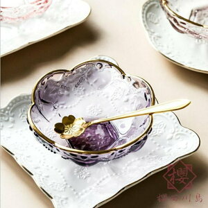 日式金邊櫻花玻璃碗 燕窩碗糖水銀耳湯沙拉碗甜品碗【櫻田川島】
