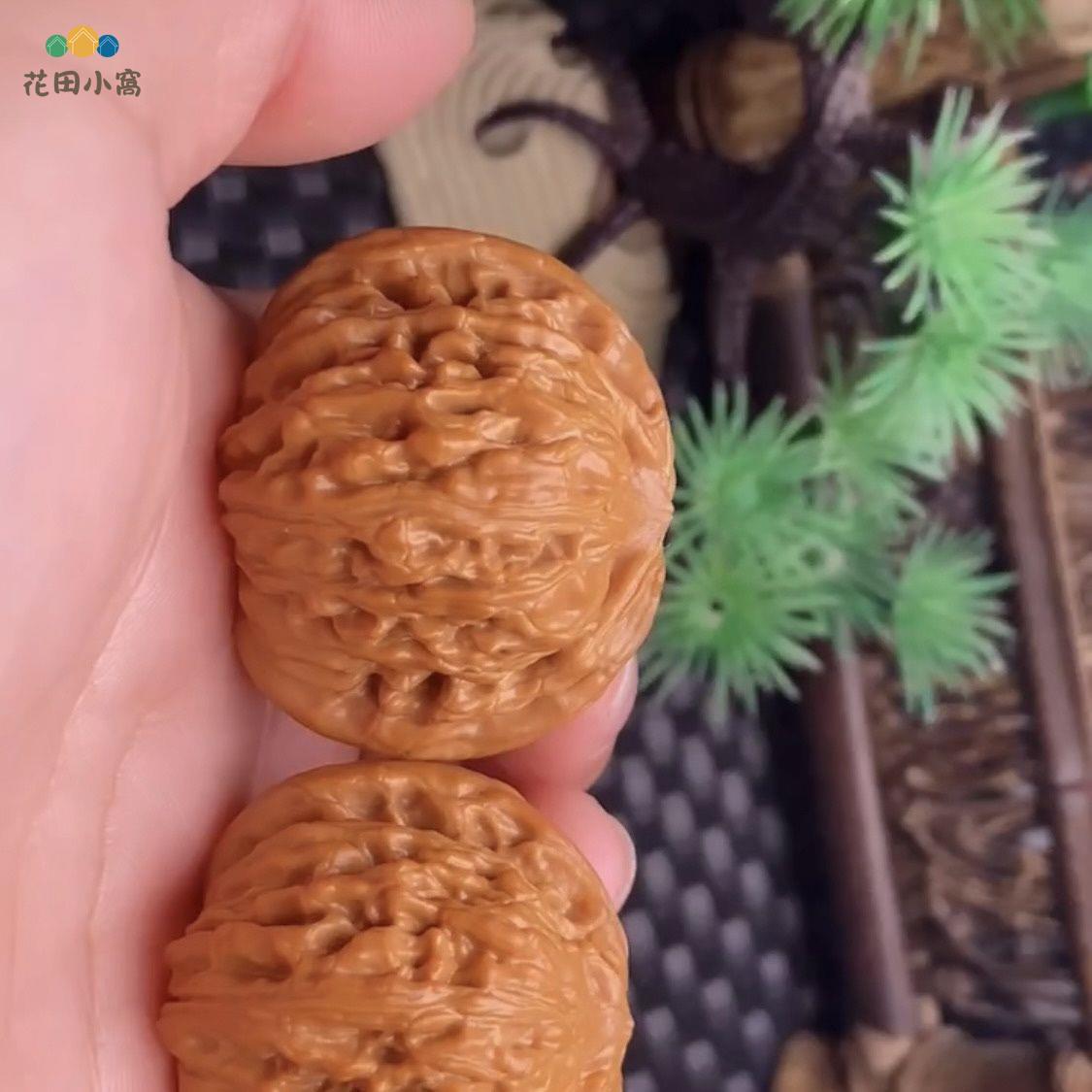 文玩堂：饕餮紋獅子頭文玩胡桃（高级品） 四座樓文玩老貨精品獅子頭核桃精選國潮文玩核桃精品店入門h711 | 花田