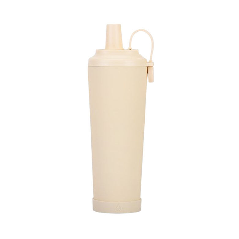  304不鏽鋼磁吸提手吸管杯830ml(奶黃色) [大買家]