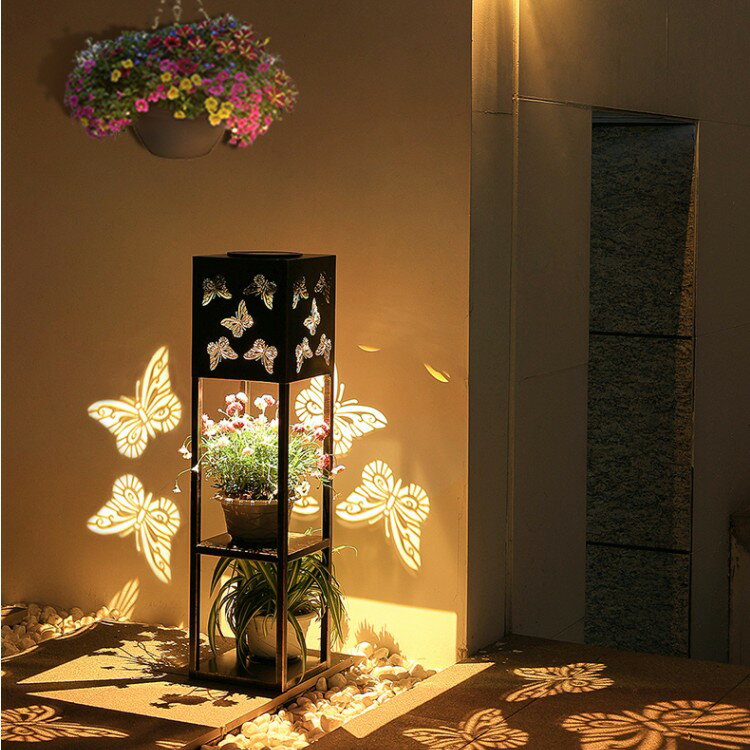 太陽能蝴蝶光影花架燈花園別墅裝飾燈戶外防水庭院室外布置氛圍燈