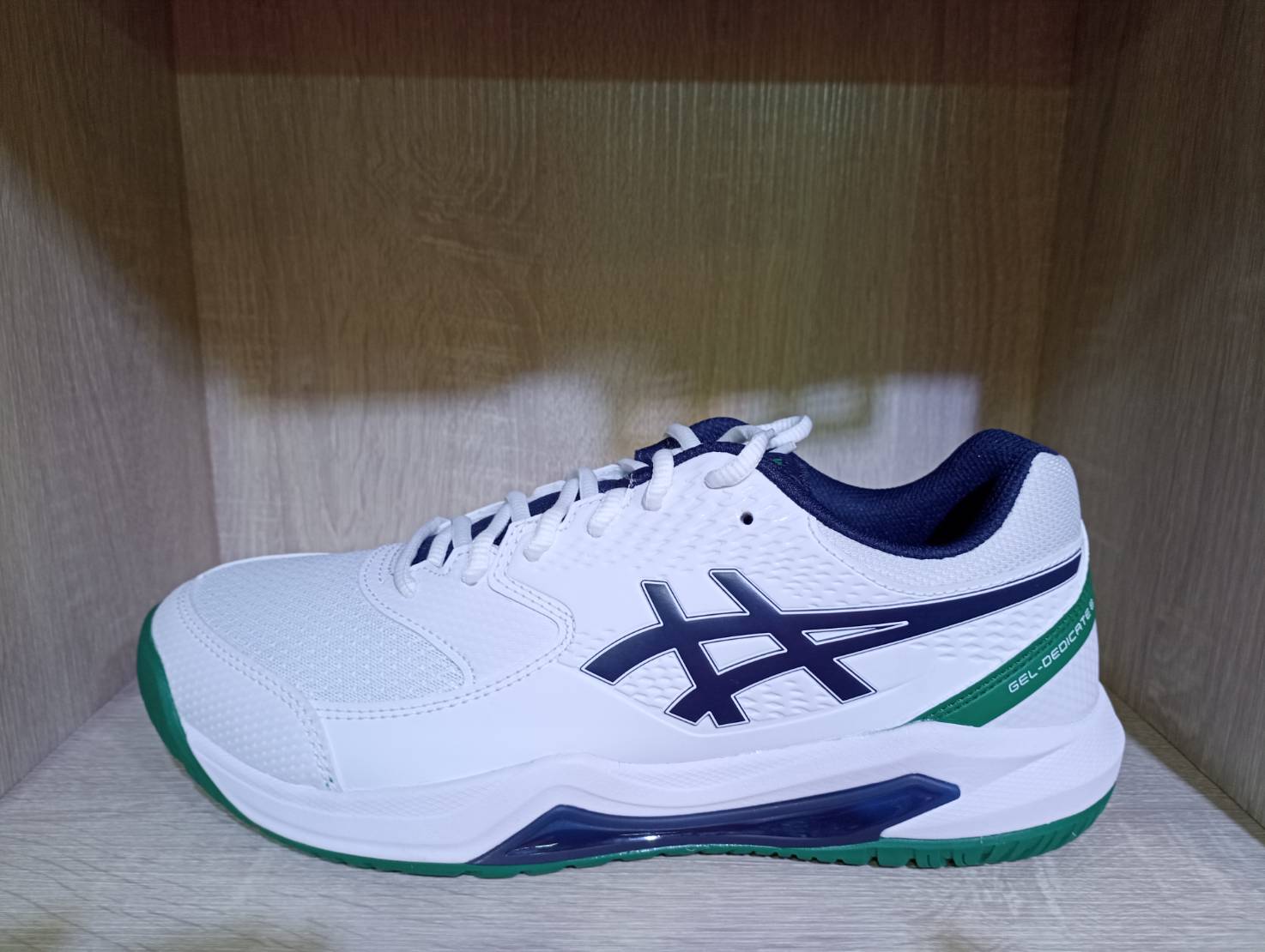 Asics Gel-Dedicata 8 網球鞋（綠/白）