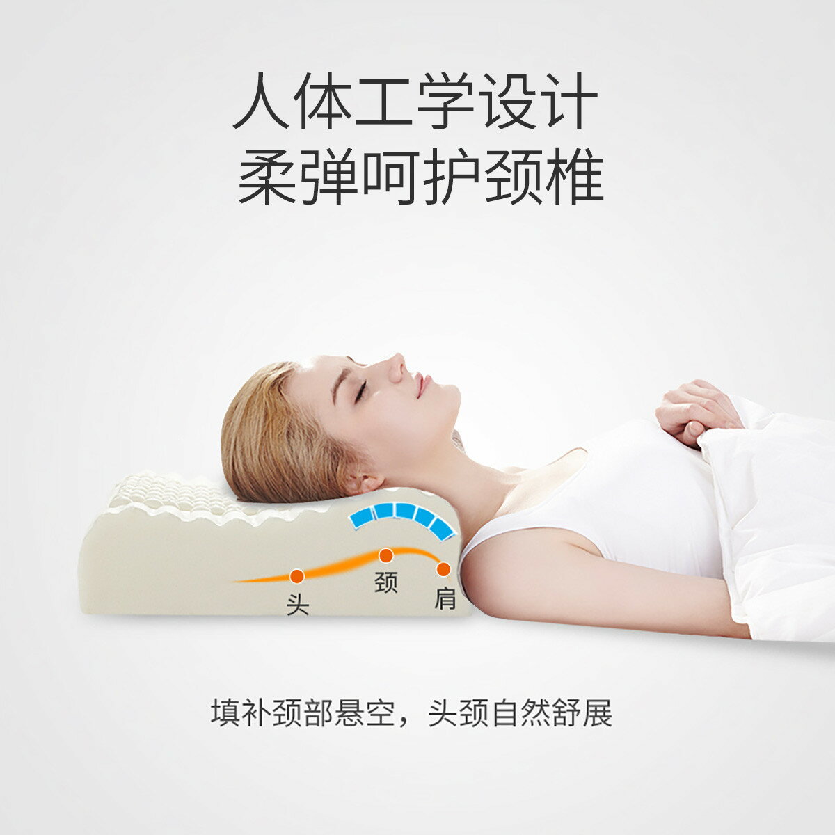 泰國天然乳膠枕頭枕芯原裝進口家用一對助睡眠護頸椎橡膠雙人學生