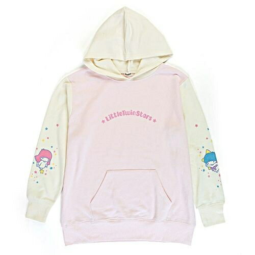 【震撼精品百貨】Little Twin Stars KiKi&LaLa 雙子星小天使 Sanrio 內刷毛帽T/休閒連帽上衣(粉米)#66437 震撼日式精品百貨