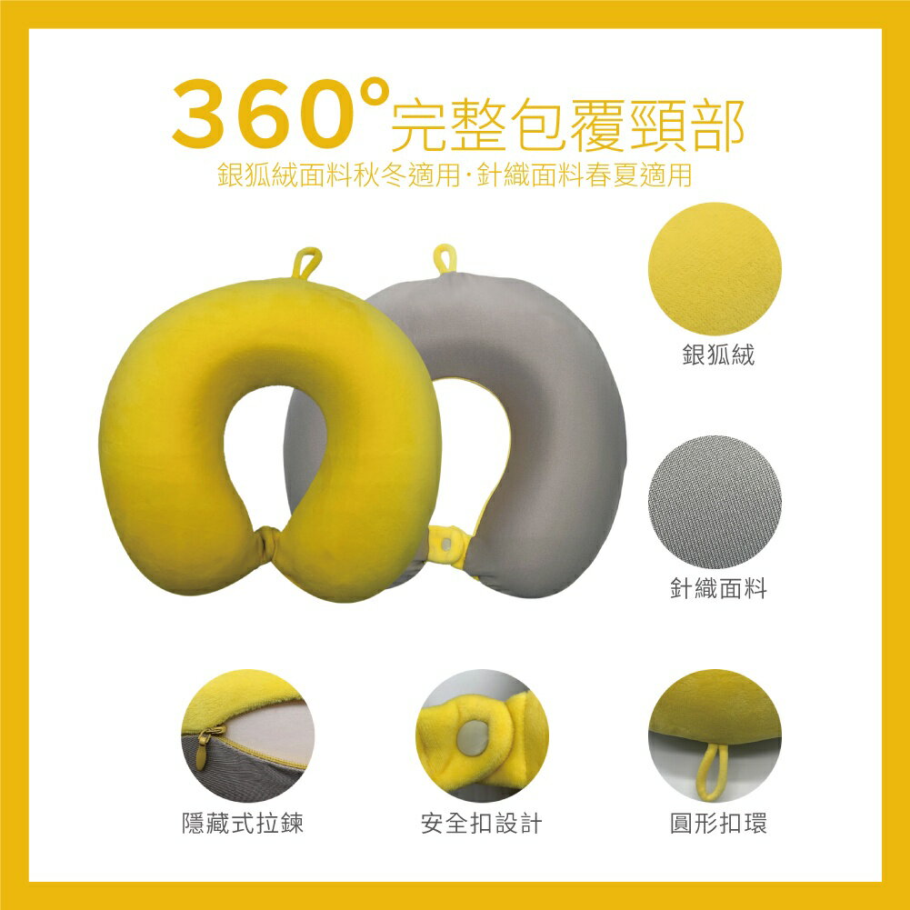 U型記憶棉頸枕｜護頸枕｜脖子靠枕｜飛機枕｜午睡枕｜汽車頭枕｜透氣慢速回彈 2