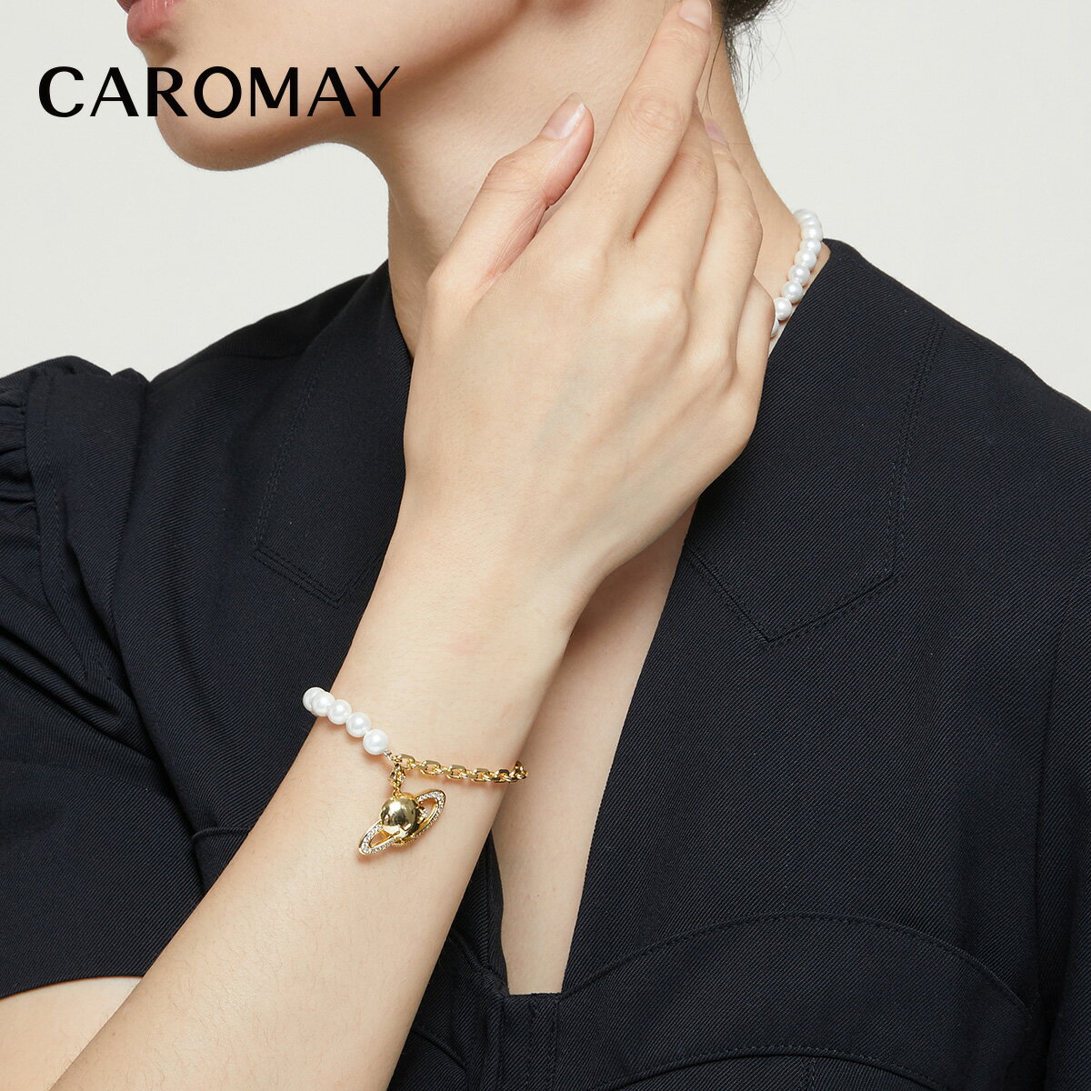 CAROMAY設計師造夢星球拼接手鏈女ins小眾個性首飾冷淡風簡約手飾