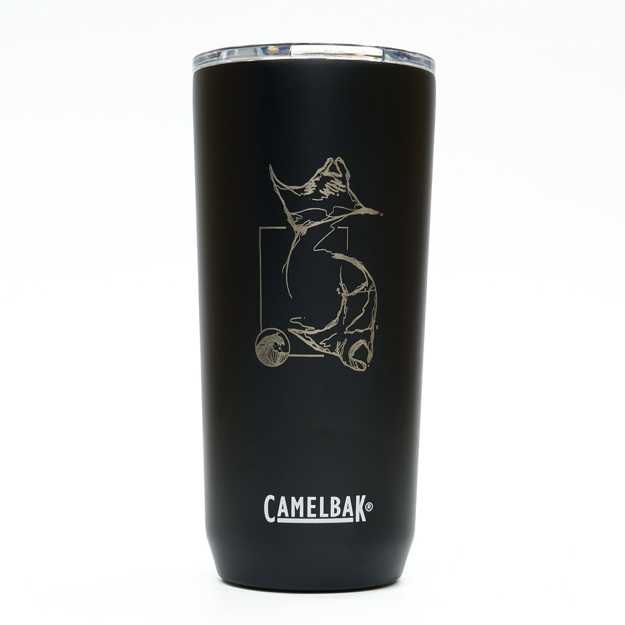 【【蘋果戶外】】Camelbak 限量-海洋質感生活 黑 魟魚 Tumbler【600ml】不鏽鋼雙層保溫杯 保冰可機洗 18/8不鏽鋼