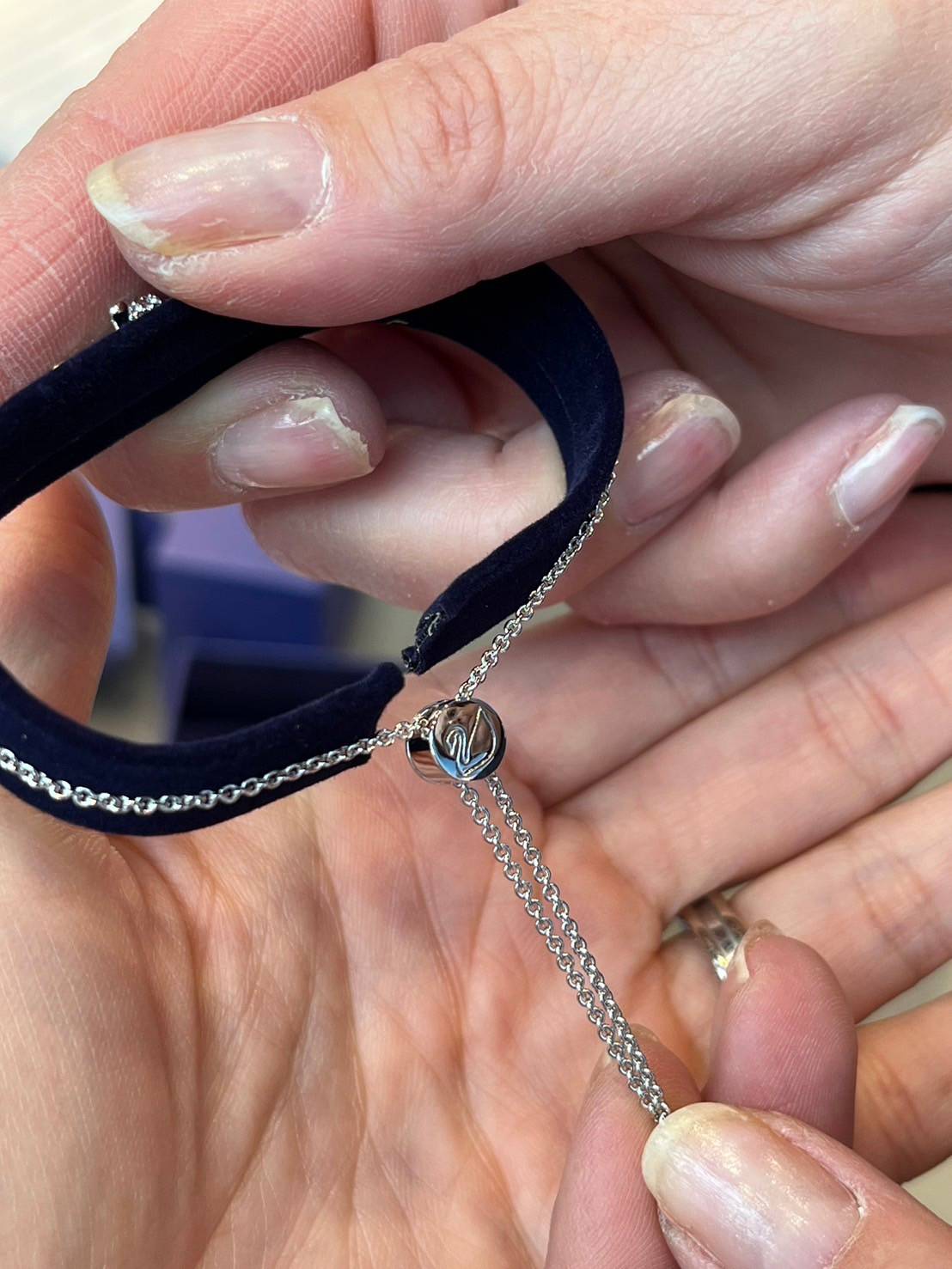 台灣現貨 Swarovski 蝴蝶結可調試手鍊 2