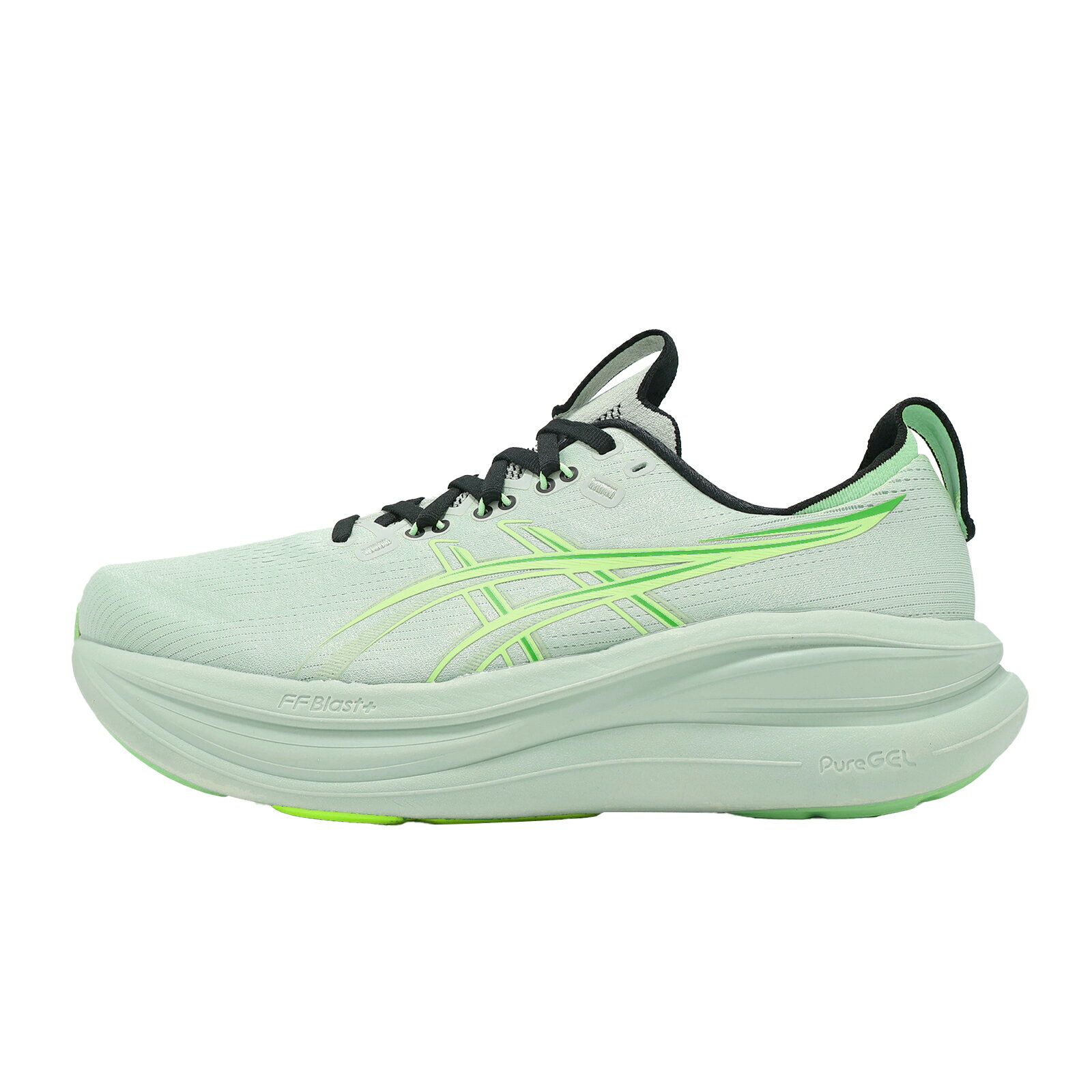 Asics 慢跑鞋 GEL-Nimbus 28 2E 寬楦 男鞋 灰 綠 緩震 運動鞋 亞瑟士 1011C144400
