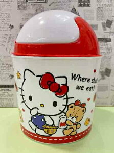 【震撼精品百貨】Hello Kitty 凱蒂貓 日本塑膠垃圾桶/置物桶-紅#48826 震撼日式精品百貨