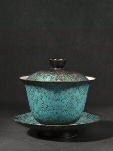 唐豐復古風蓋碗茶杯家用功夫泡茶碗單個陶瓷大容量三才蓋碗茶具A