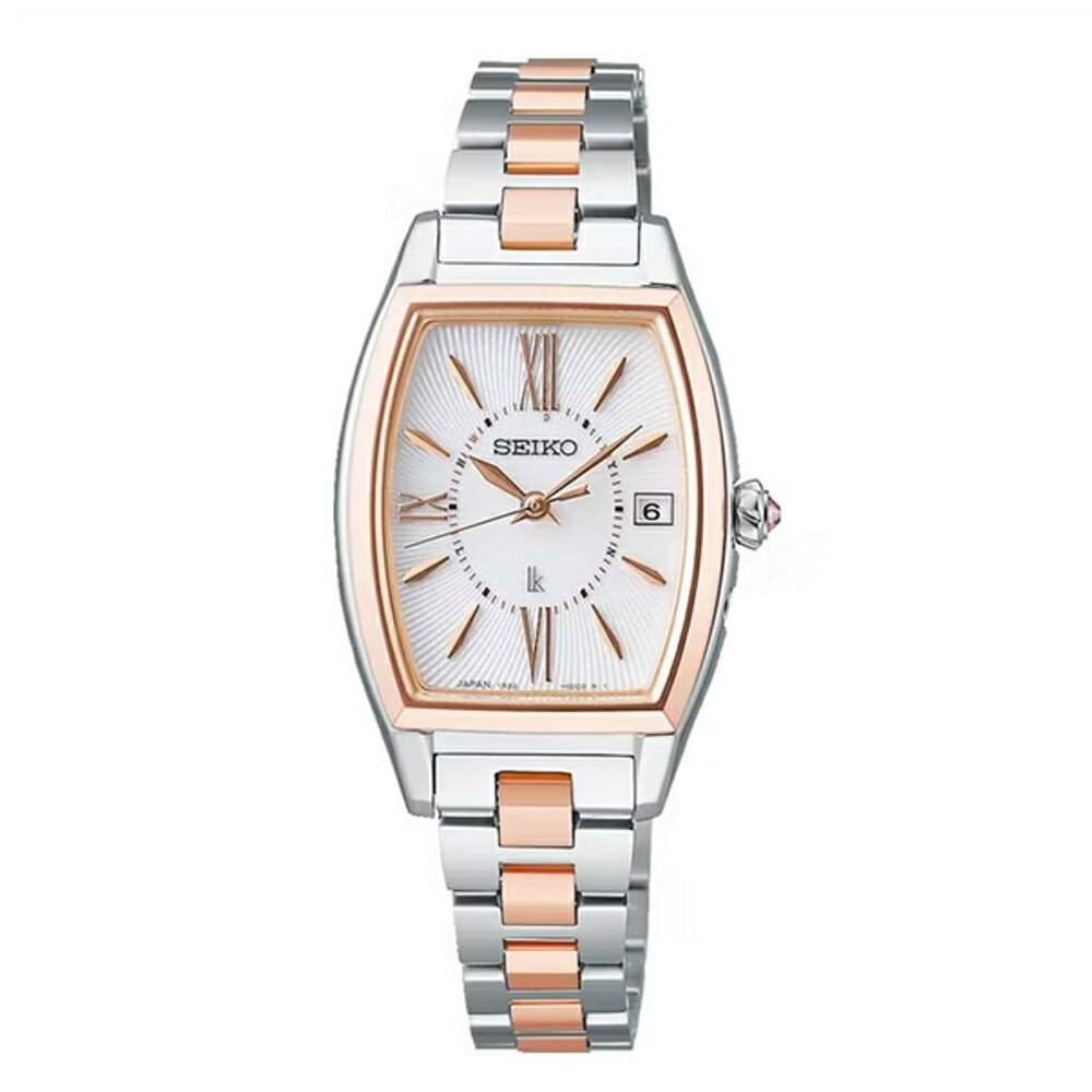 seiko SK037精工 Lukia系列 SK037 1B32-0BJ0KS(SSVW230J) 柔和風情鈦金屬太陽能電波酒桶型腕錶 24.6mm｜樂天全館特惠中★指定刷卡回饋10%