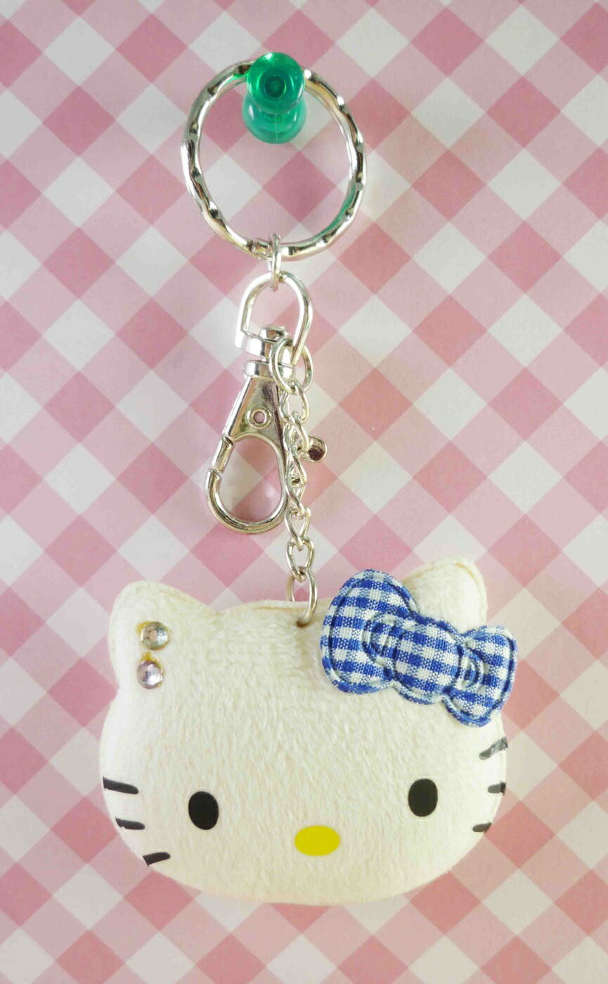 【震撼精品百貨】Hello Kitty 凱蒂貓 KITTY鑰匙圈-米白頭 震撼日式精品百貨